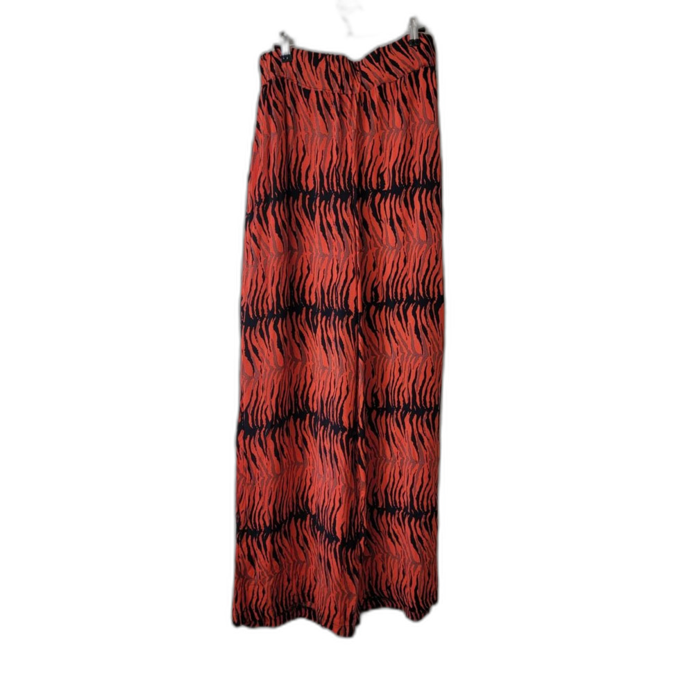 GDG Tiger Print Wide Leg Pants Orange Black Size 2